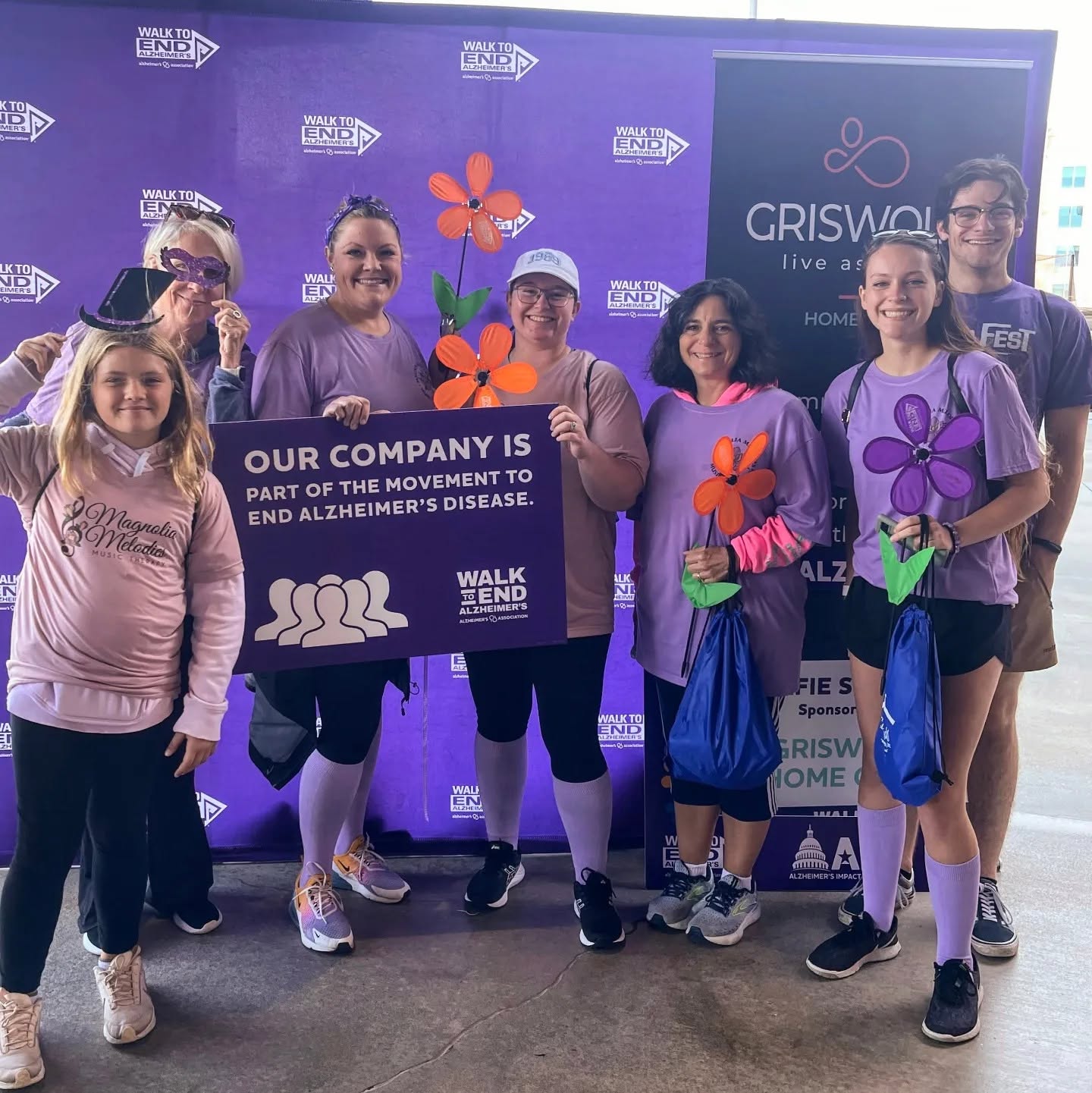 Team Magnolia Melodies together at the Walk